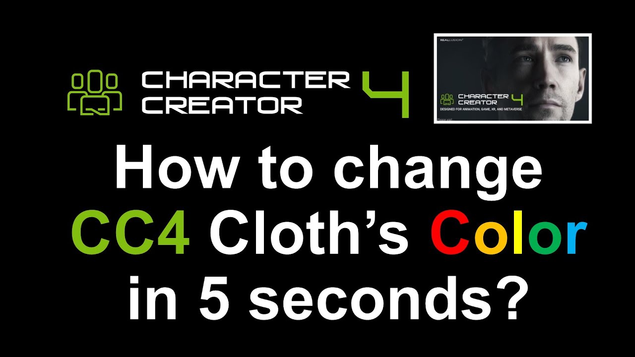 How to change cloth color? – Character Creator 4 Tutorial