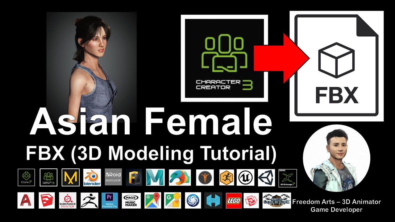 How to create Asian Female 3D Avatar – FBX 3D Modeling Tutorial