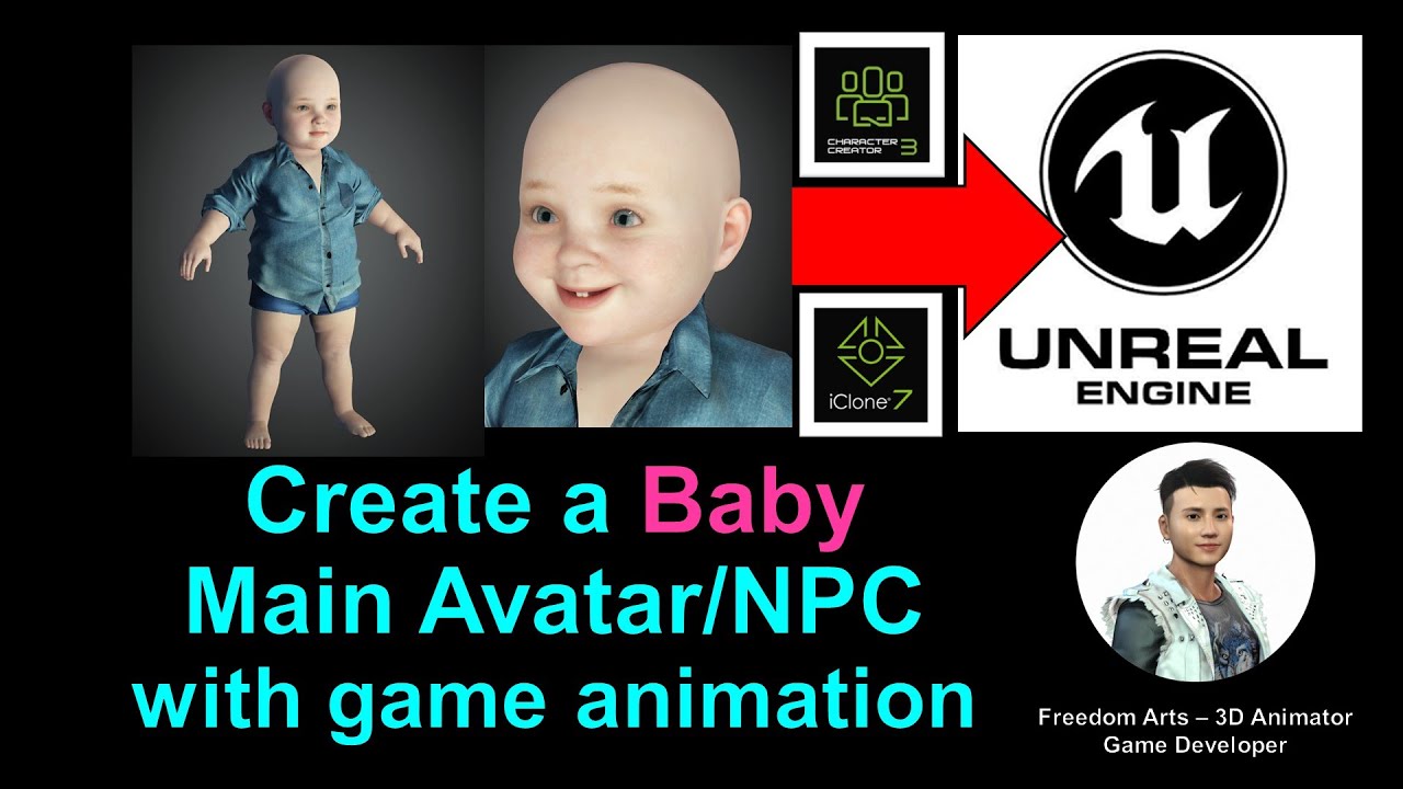 How to create Baby avatar / NPC for Unreal Engine – Character Creator 3.4 + UE Tutorial