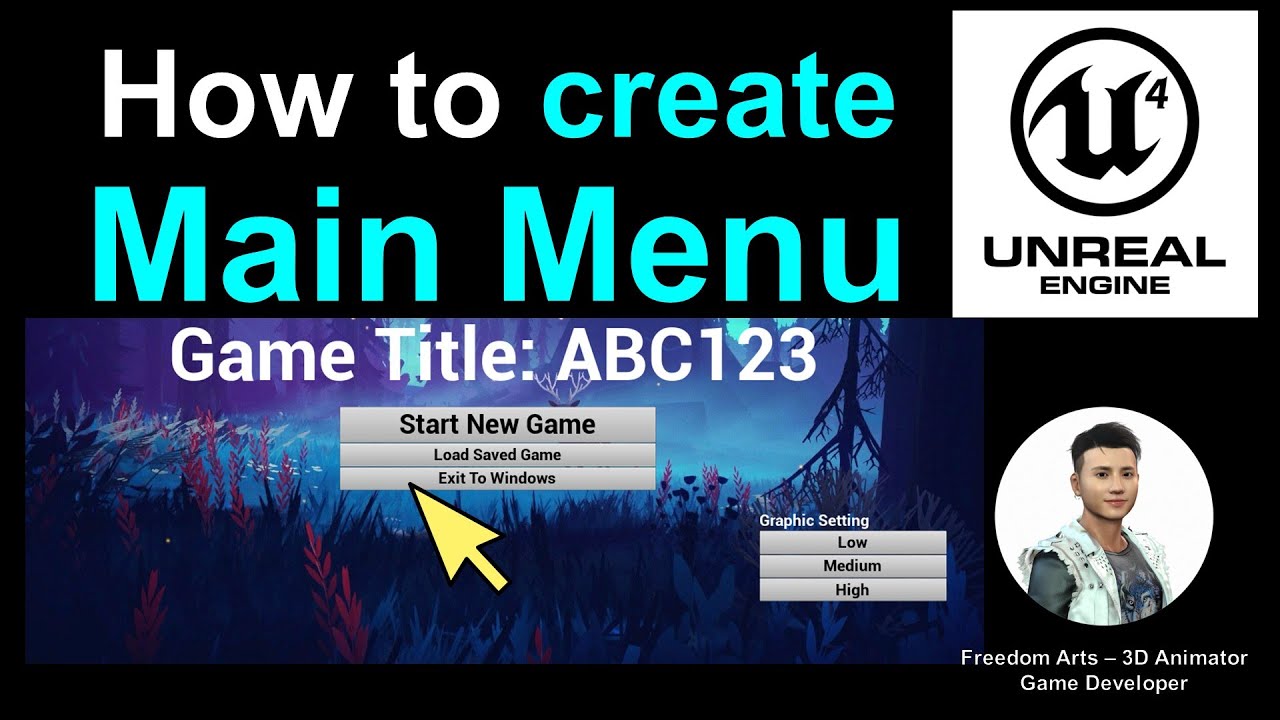 How to create Main Menu for your games – Unreal Engine Tutorial