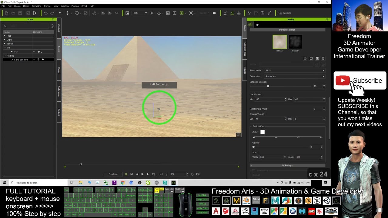 How to create Sandstorm in desert – iClone 7 Tutorial