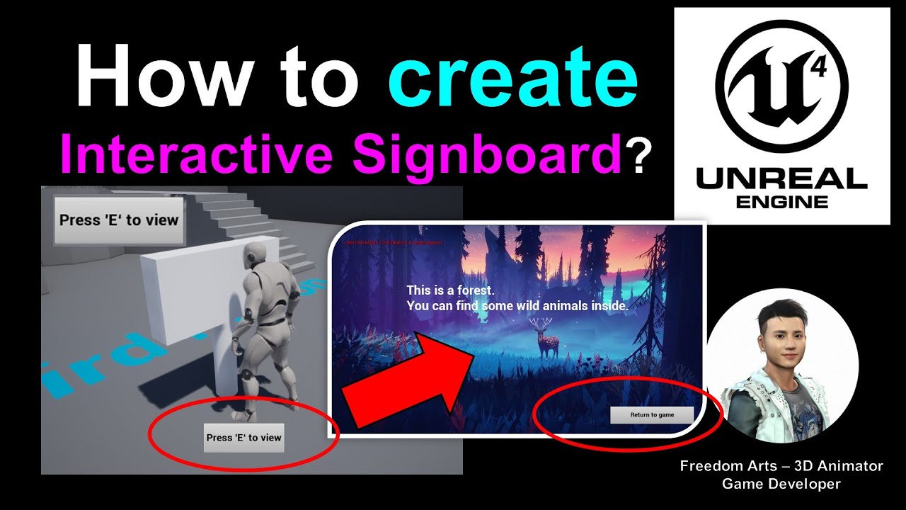 How to create an Interactive Signboard – Unreal Engine Tutorial