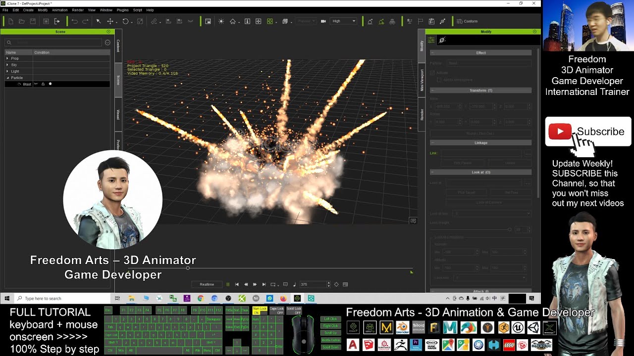 How to create explosion – iClone 7 Tutorial