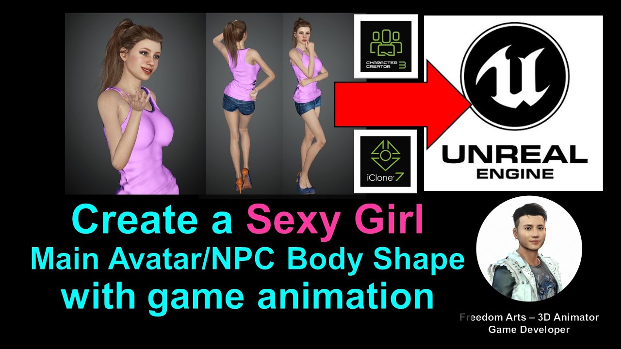 How to create hottest sexy girl body shape for Unreal Engine – Character Creator 3.4 + UE Tutorial