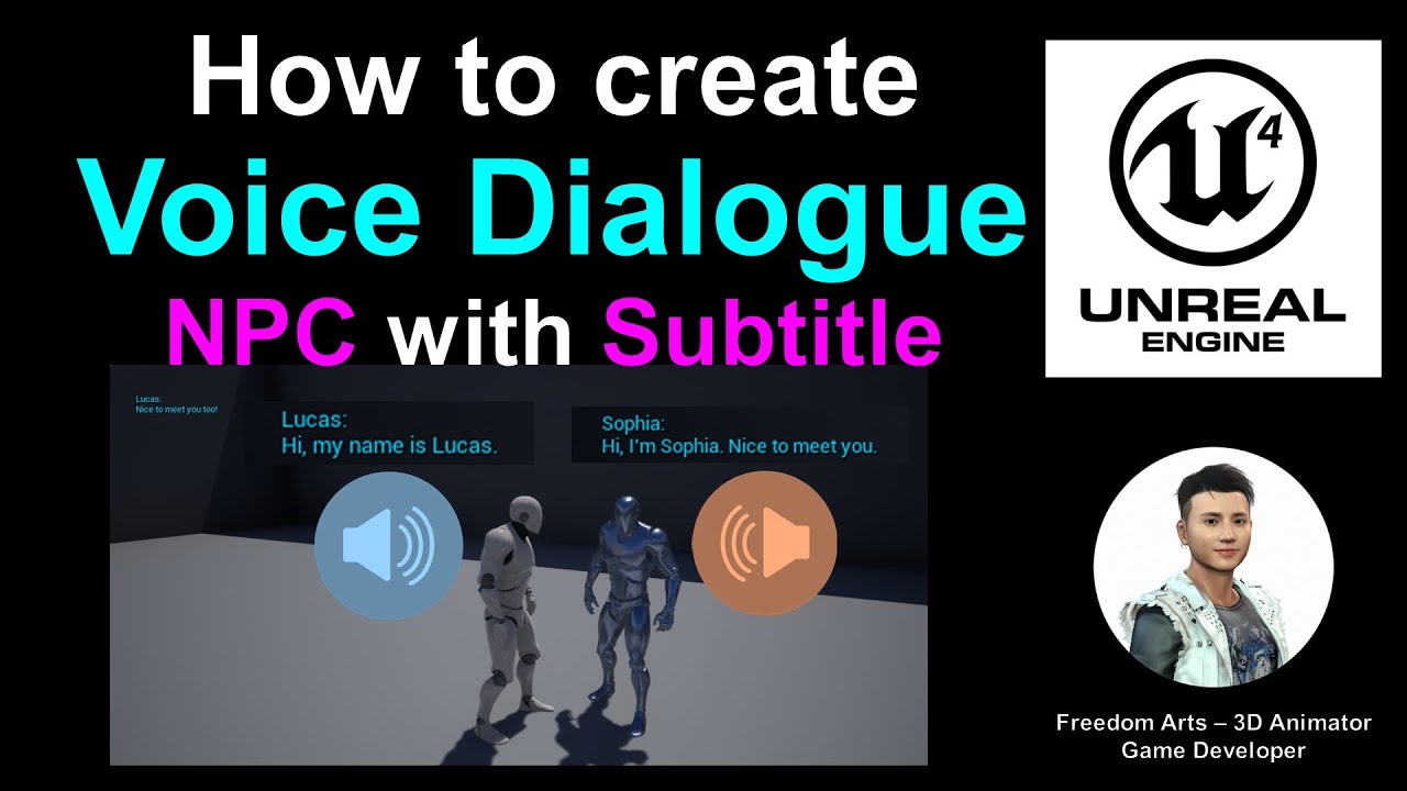 How to create voice dialogue NPC with subtitles in your Game? Unreal Engine Tutorial