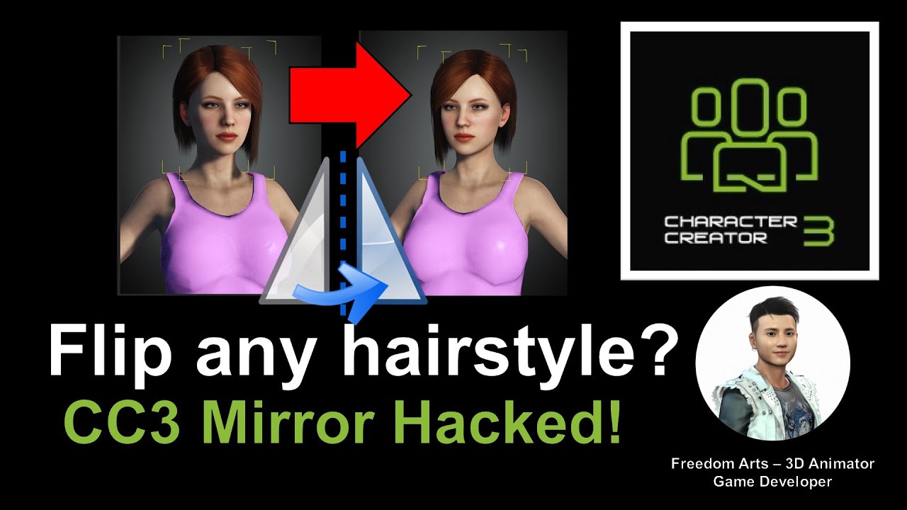 How to flip any hairstyle in Character Creator 3 and iClone 7?