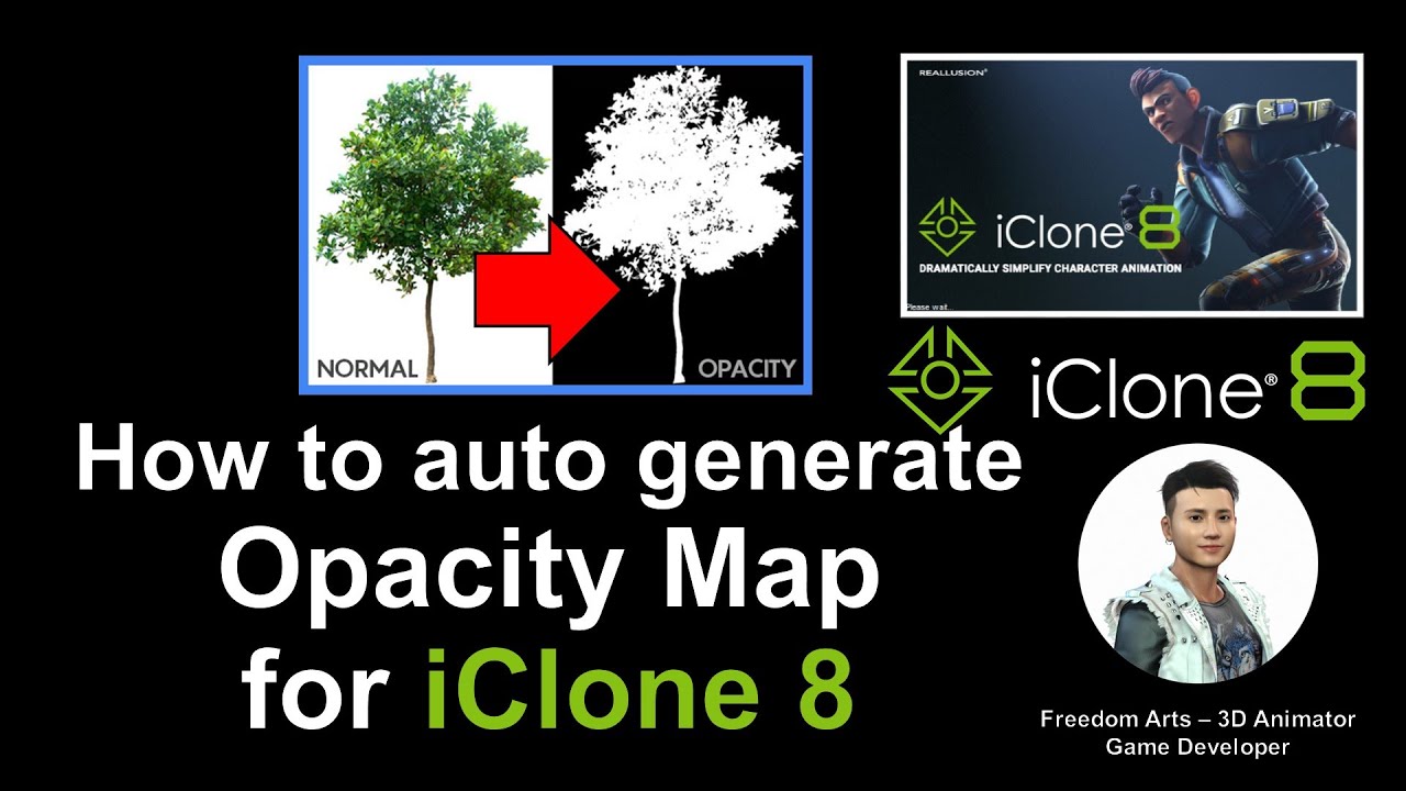 How to generate Opacity Map for iClone 8 – Full Tutorial – Alpha + Transparent + PNG