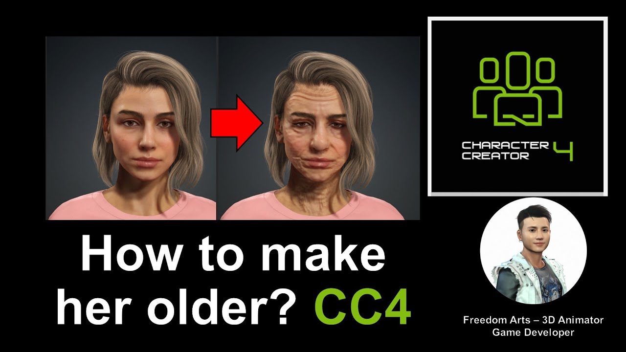 How to make female avatar older? Character Creator 4 – CC4 – Tutorial