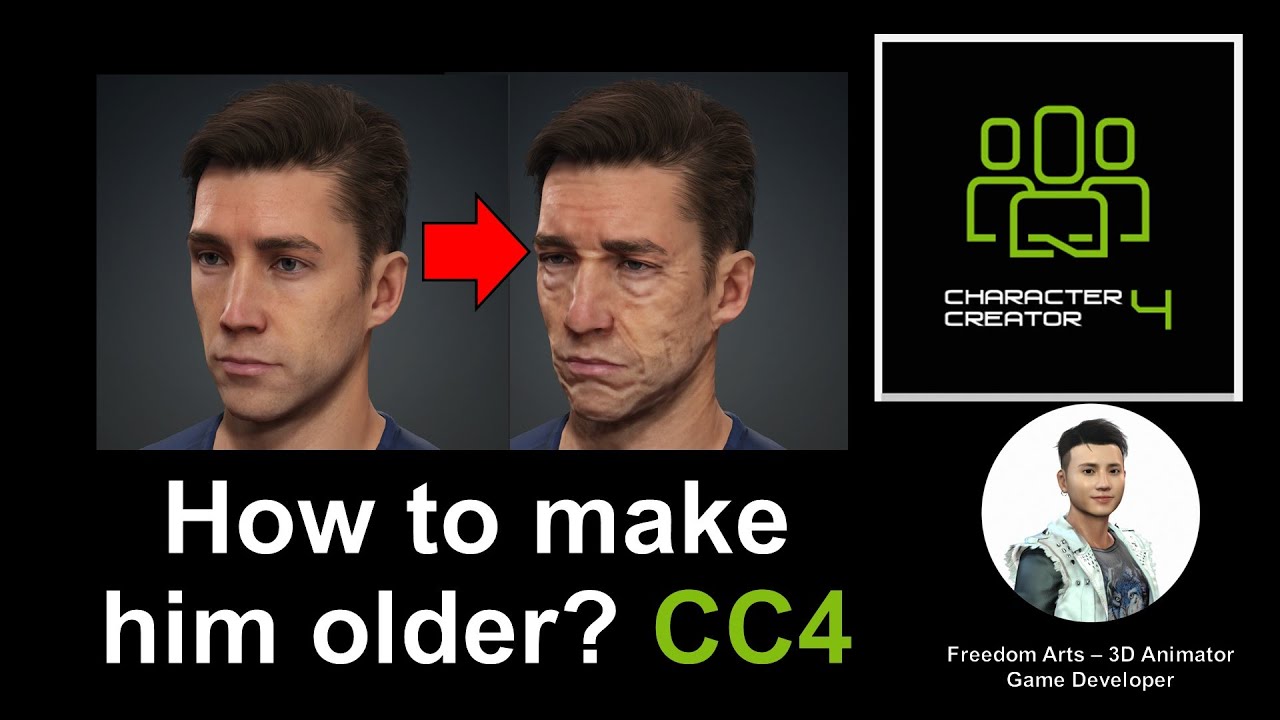 How to make male avatar older? Character Creator 4 – CC4 – Tutorial