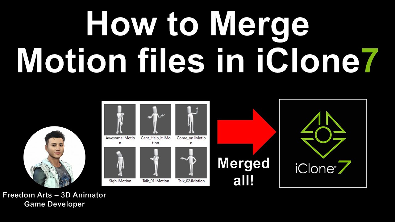 How to merge motion files in iClone