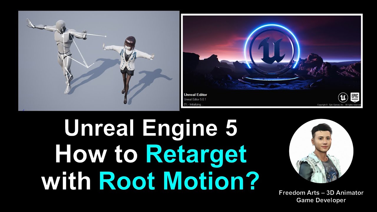 How to retarget Root Motion for Unreal Engine 5 – import FBX – UE5 Full Tutorial