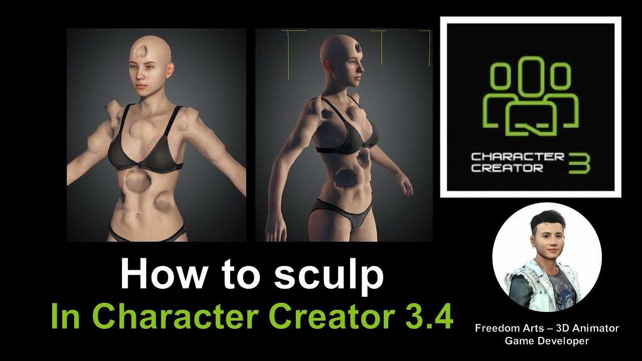How to sculp in Character Creator 3.4 and save as morph – Character Creator 3 Tutorial