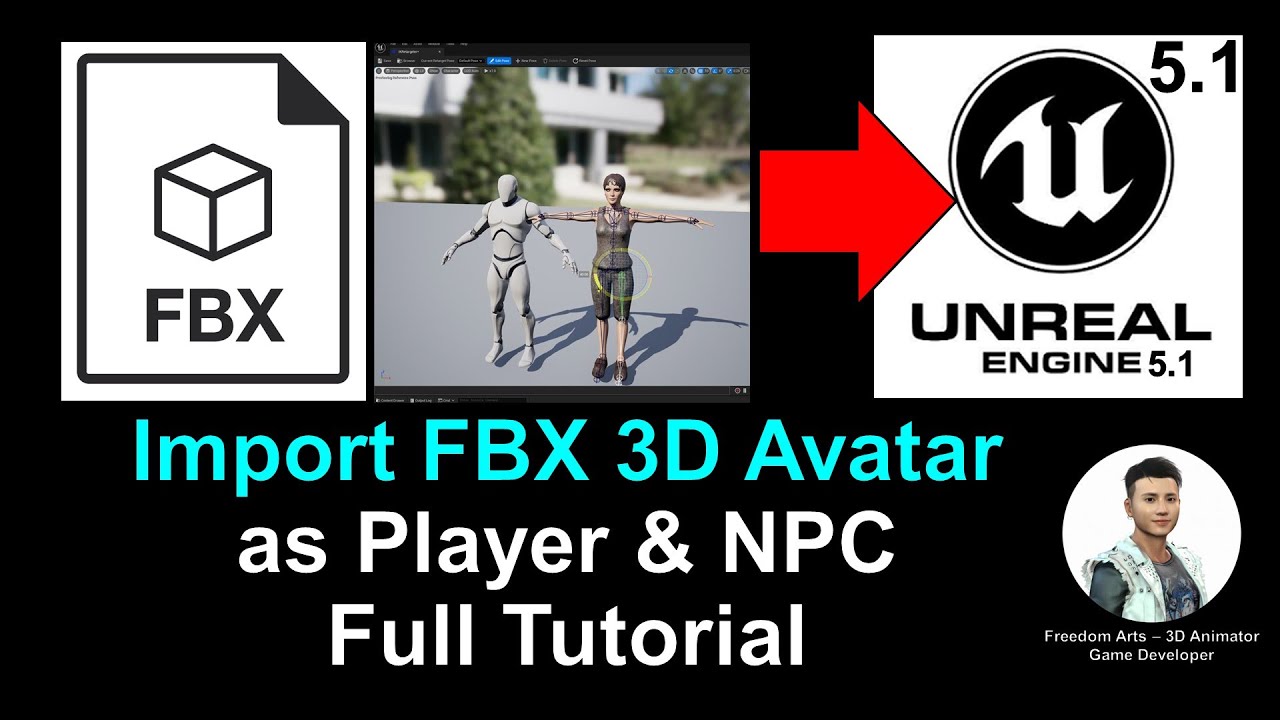Import FBX Avatar as Player & NPC – Unreal Engine 5.1 Tutorial