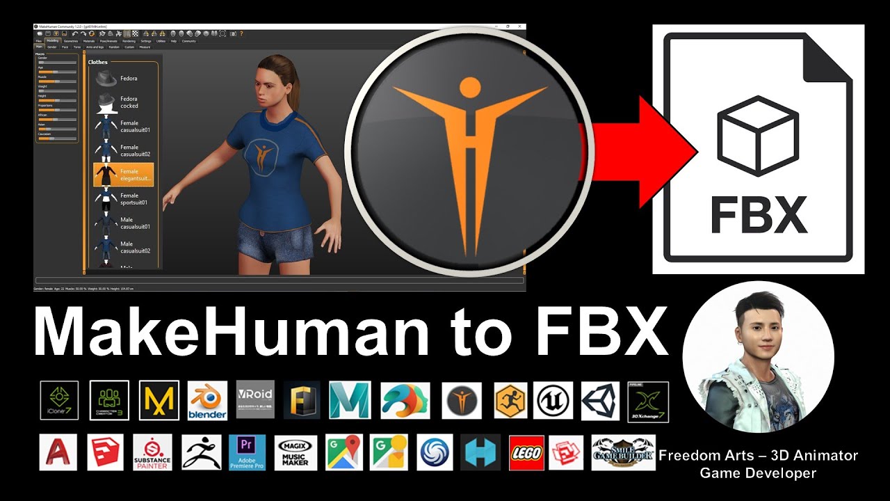 MakeHuman to FBX – 3D Modeling and Animation Tutorial