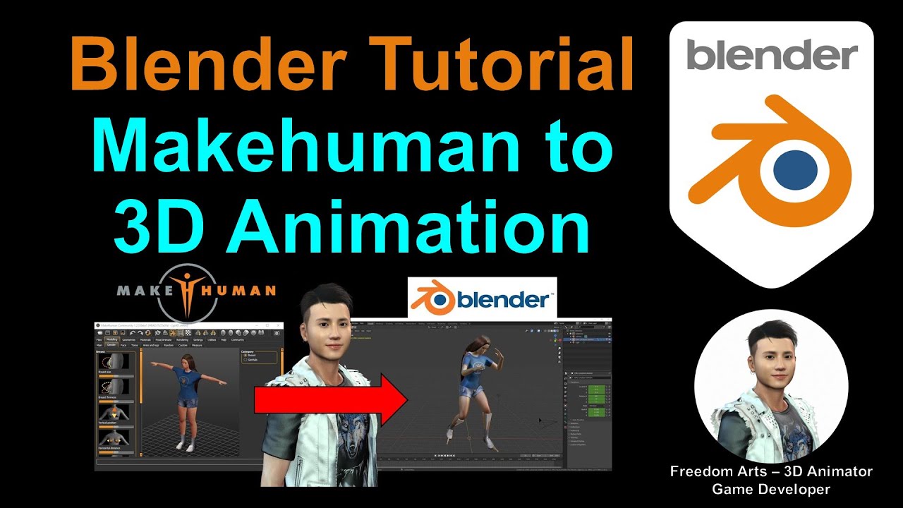 Makehuman to 3D Animation in Blender – [ Blender Tutorial ]