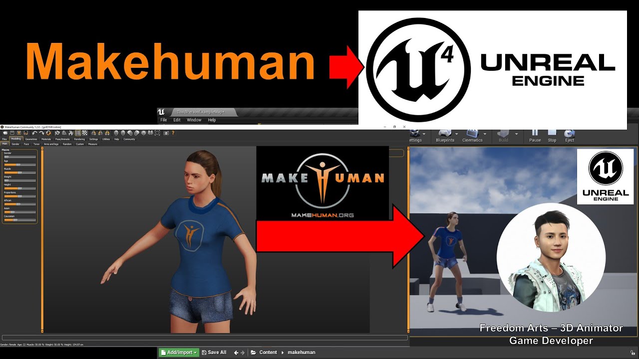 Makehuman to Unreal Engine 4 – Full Tutorial