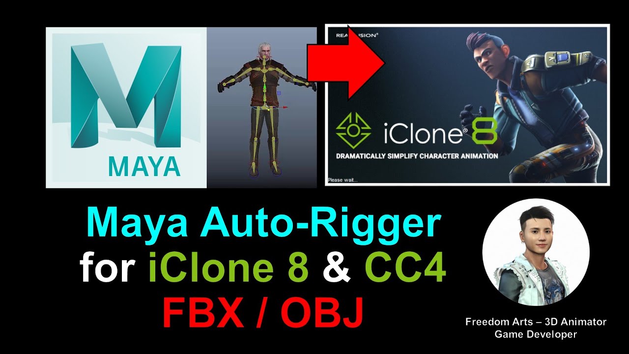 Maya Auto-Rigger for iClone 8 and Character Creator 4 – Full Tutorial