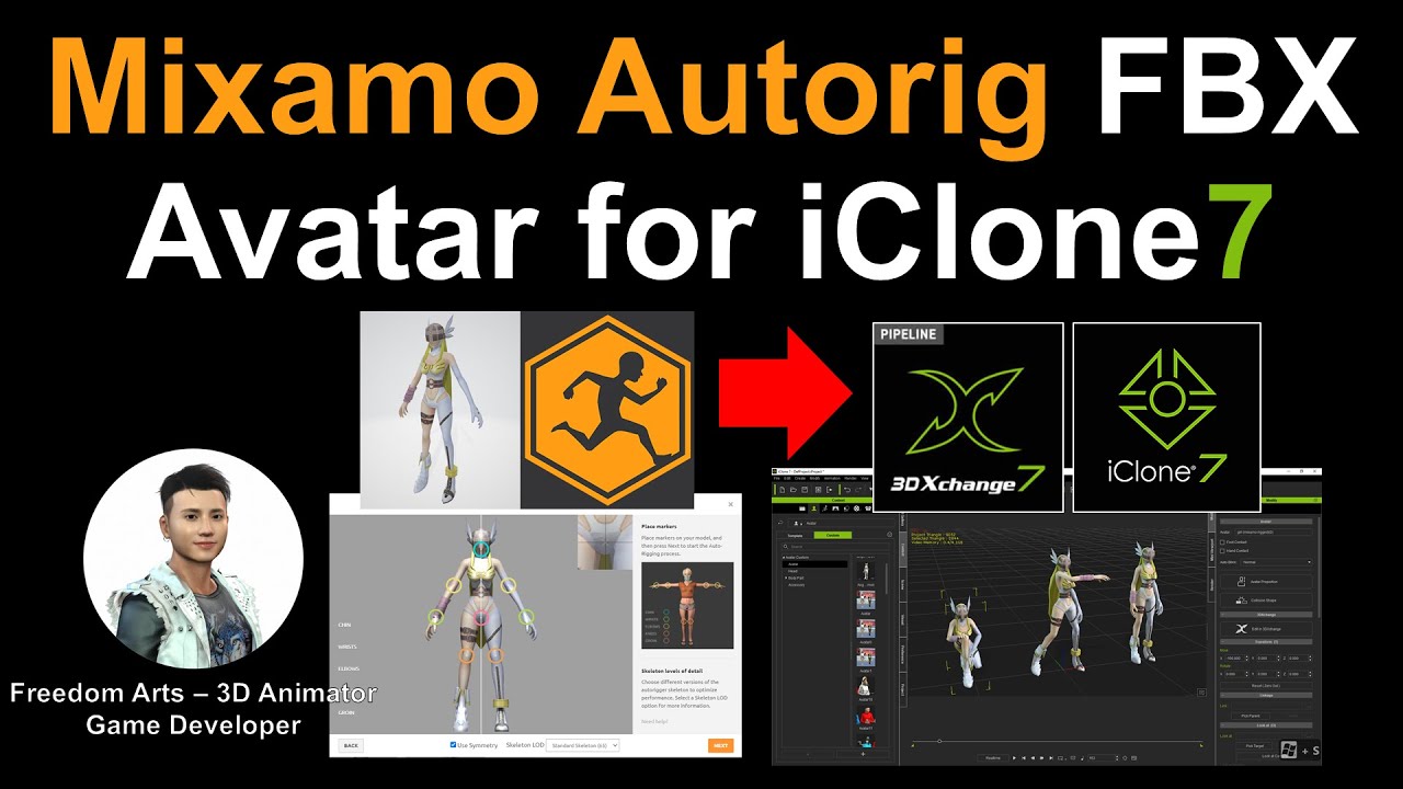 Mixamo Autorig FBX Avatar for iClone 7