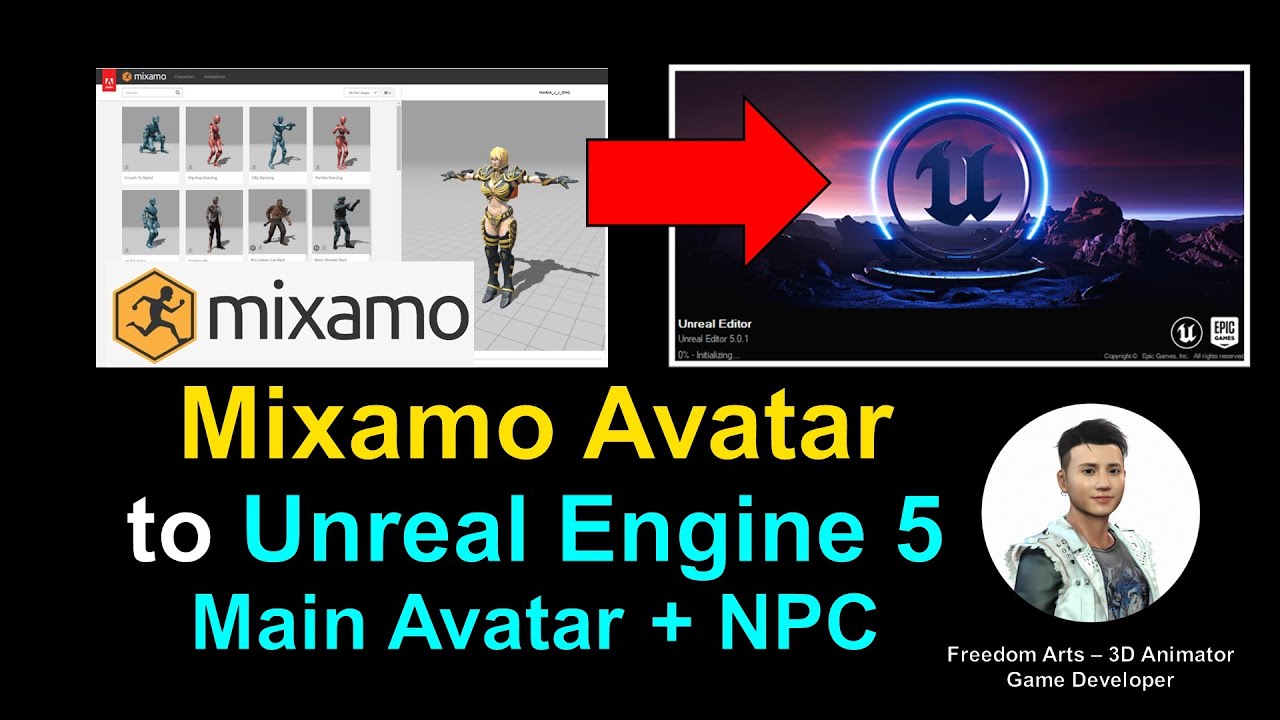 Mixamo Avatar to Unreal Engine 5 – Main Avatar & NPC – UE5 Full Tutorial August 2022