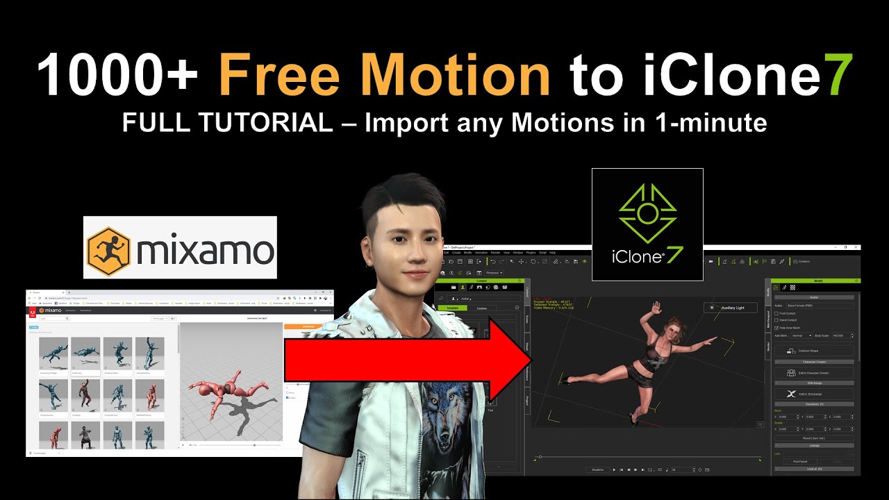 Mixamo to iClone motion