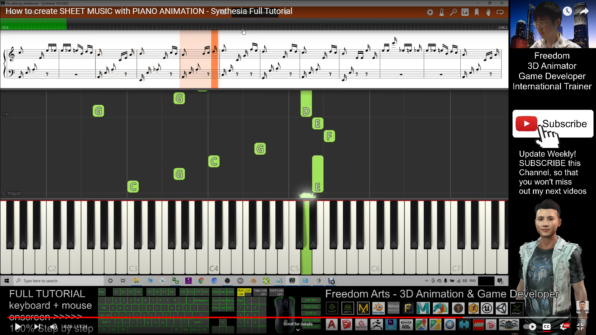 [Tutorial] [Music Creation] How to create SHEET MUSIC with PIANO ANIMATION – Synthesia Full Tutorial