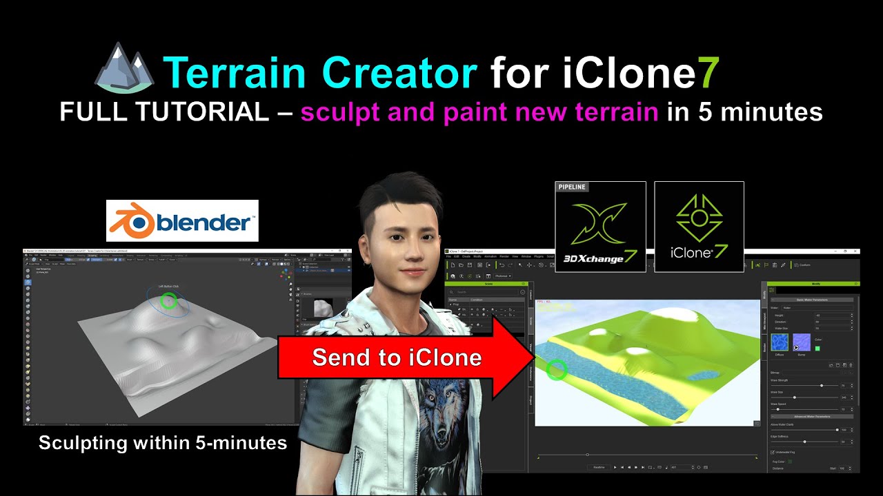Sculpt new terrain for iClone