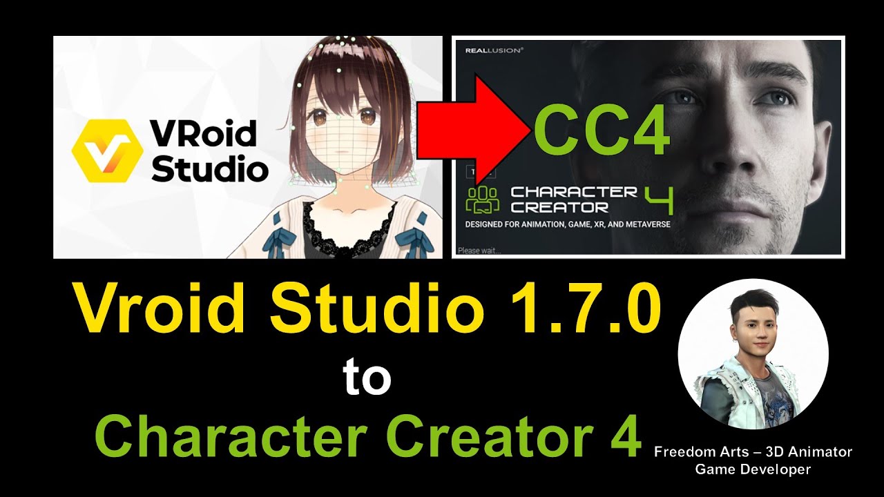 Vroid Studio 1.7.0 to Character Creator 4 – Full Tutorial