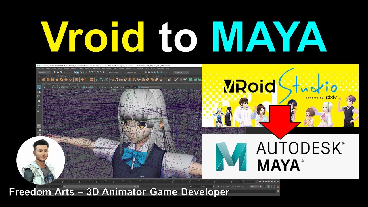 Vroid Studio to Autodesk Maya