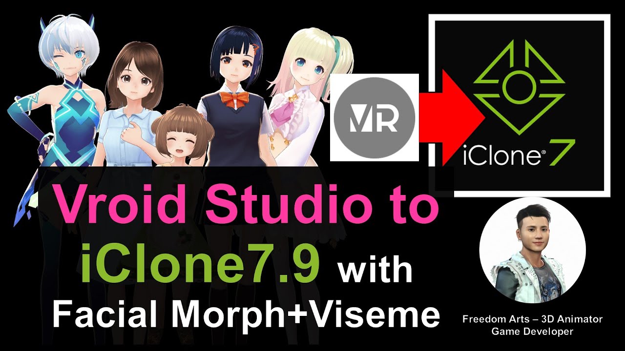 Vroid Studio to iClone 7.9 with facial + viseme + lip sync – Full Tutorial September 2021