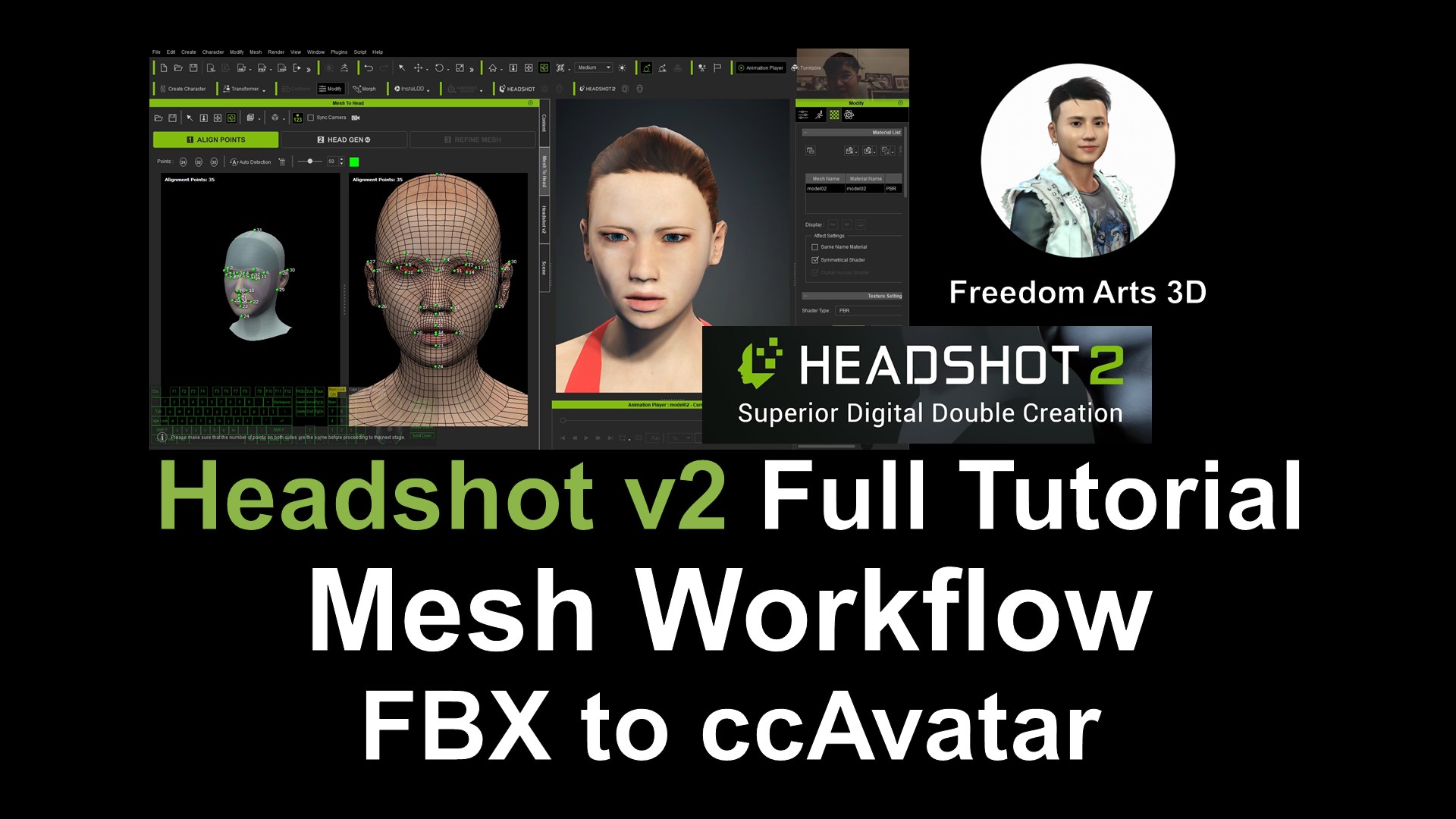 Headshot v2 Mesh Workflow Tutorial – FBX to CC4 Avatar