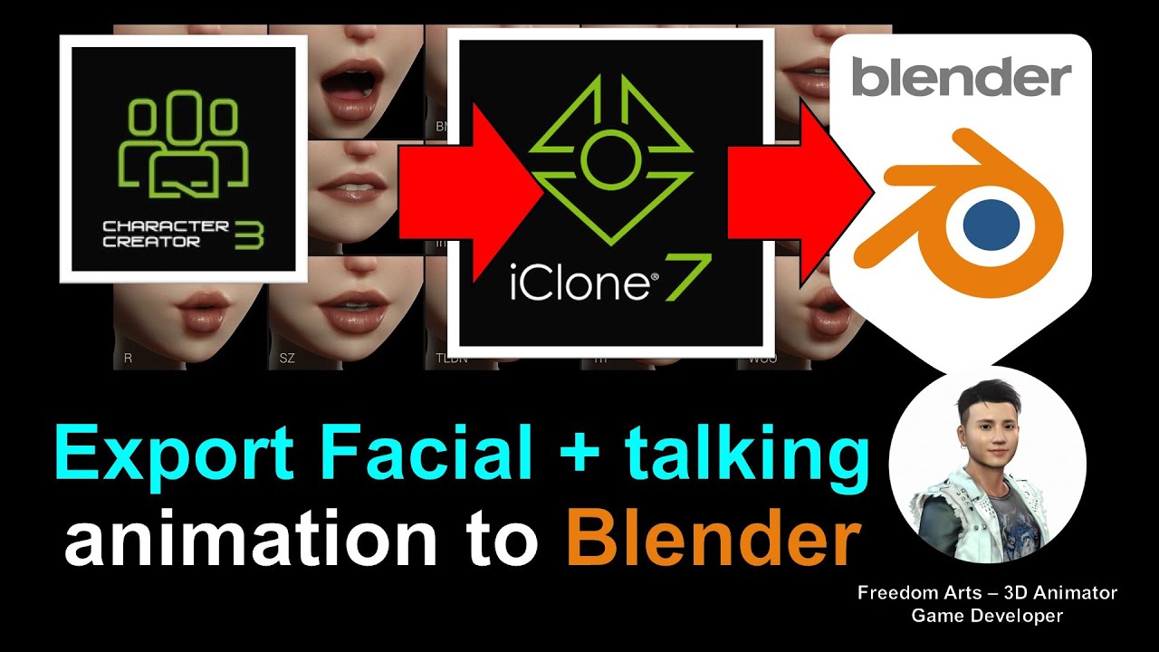 iClone 7 Facial & Talking Animation to Blender – Full Tutorial