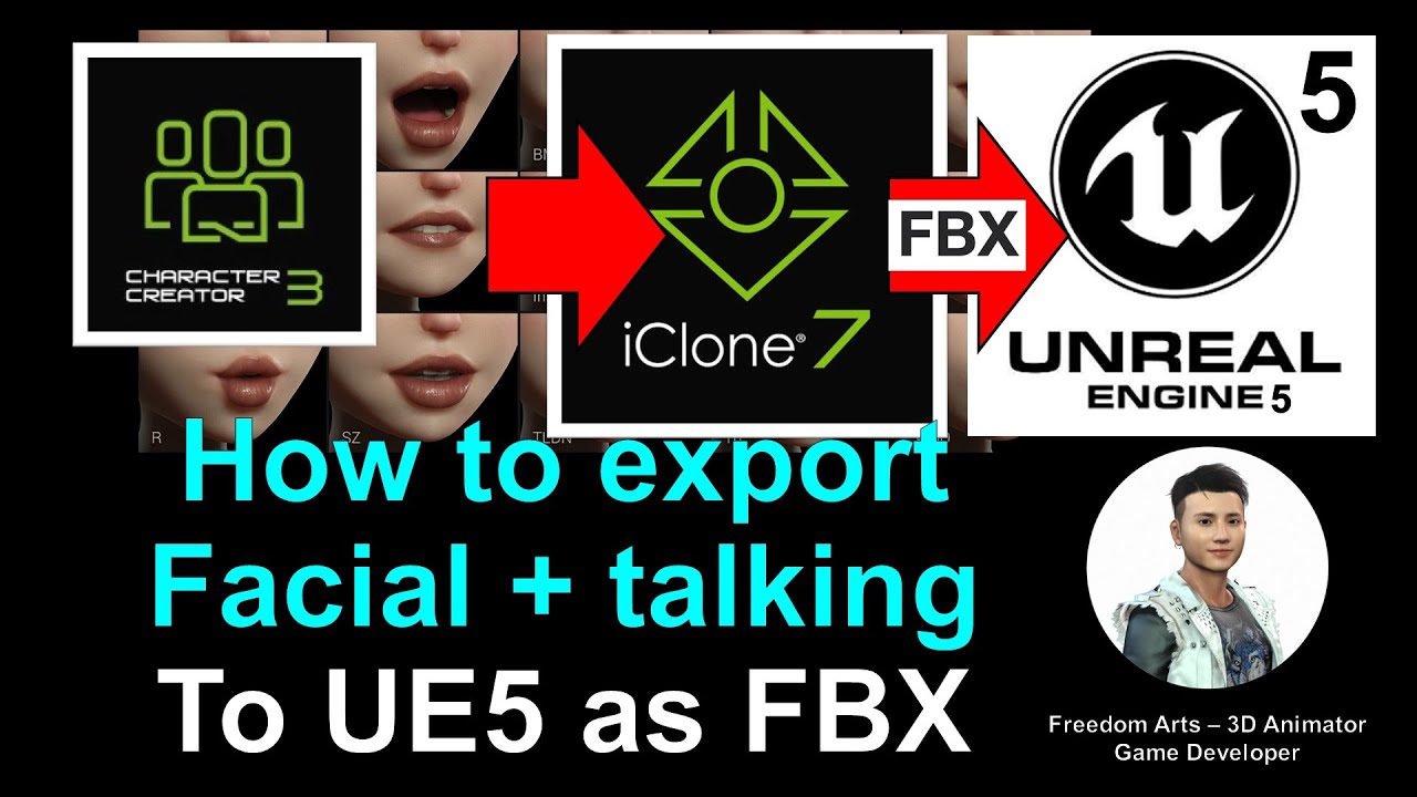 iClone 7 Facial & Talking Animation to UE5 as FBX – Unreal Engine 5 Tutorial