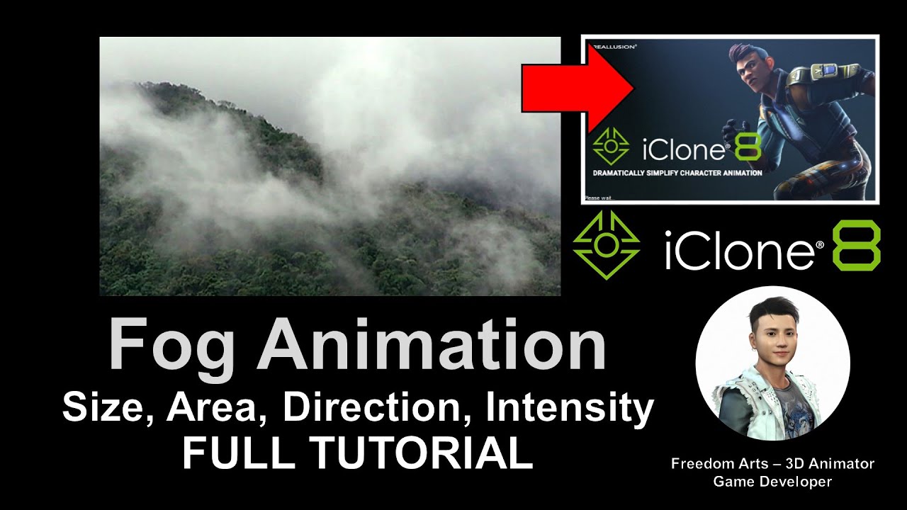 iClone 8 Fog 3D Animation – Wind Direction + Color + Area + Intensity – Full Tutorial 3D Animation
