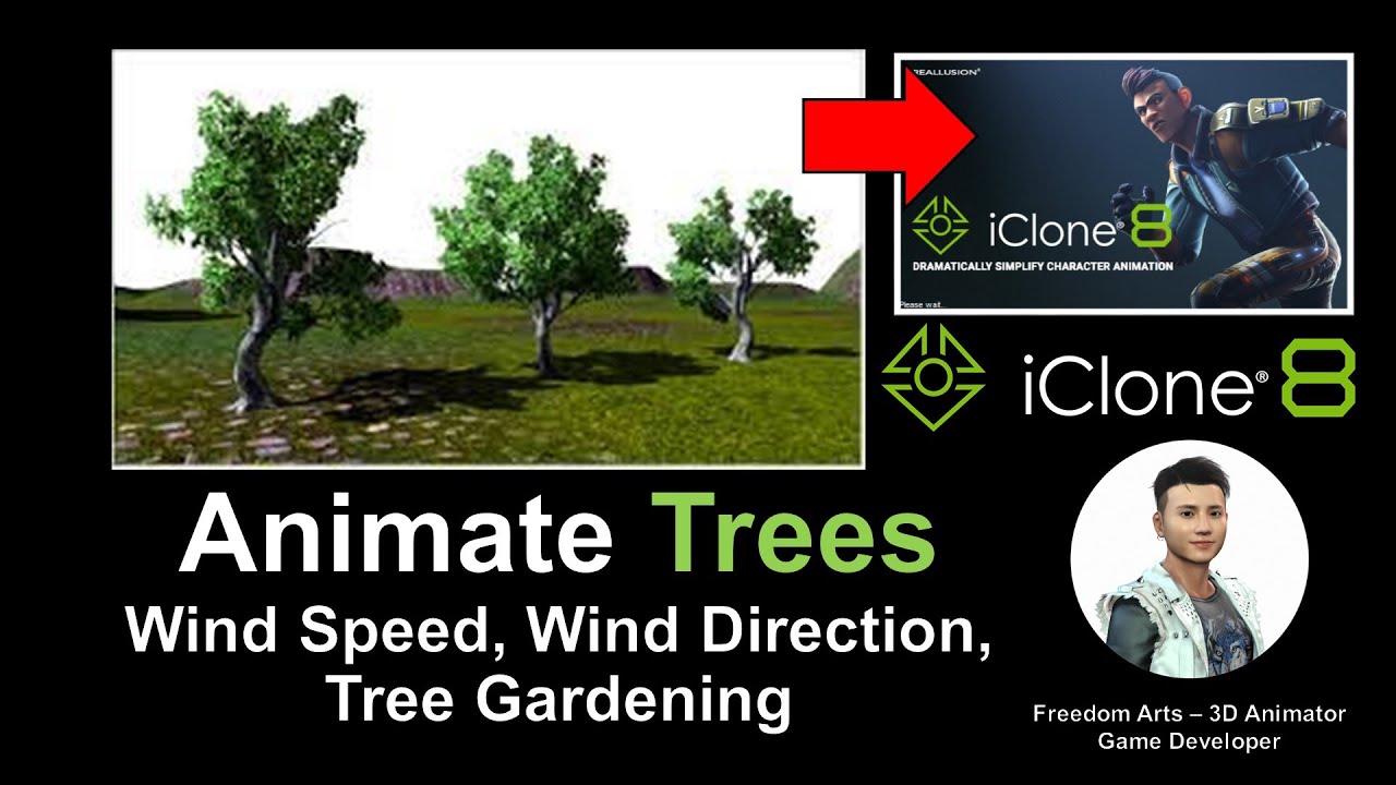 iClone 8 Tree Animation – Wind Speed, Wind Direction, Tree Gardening – Full Tutorial