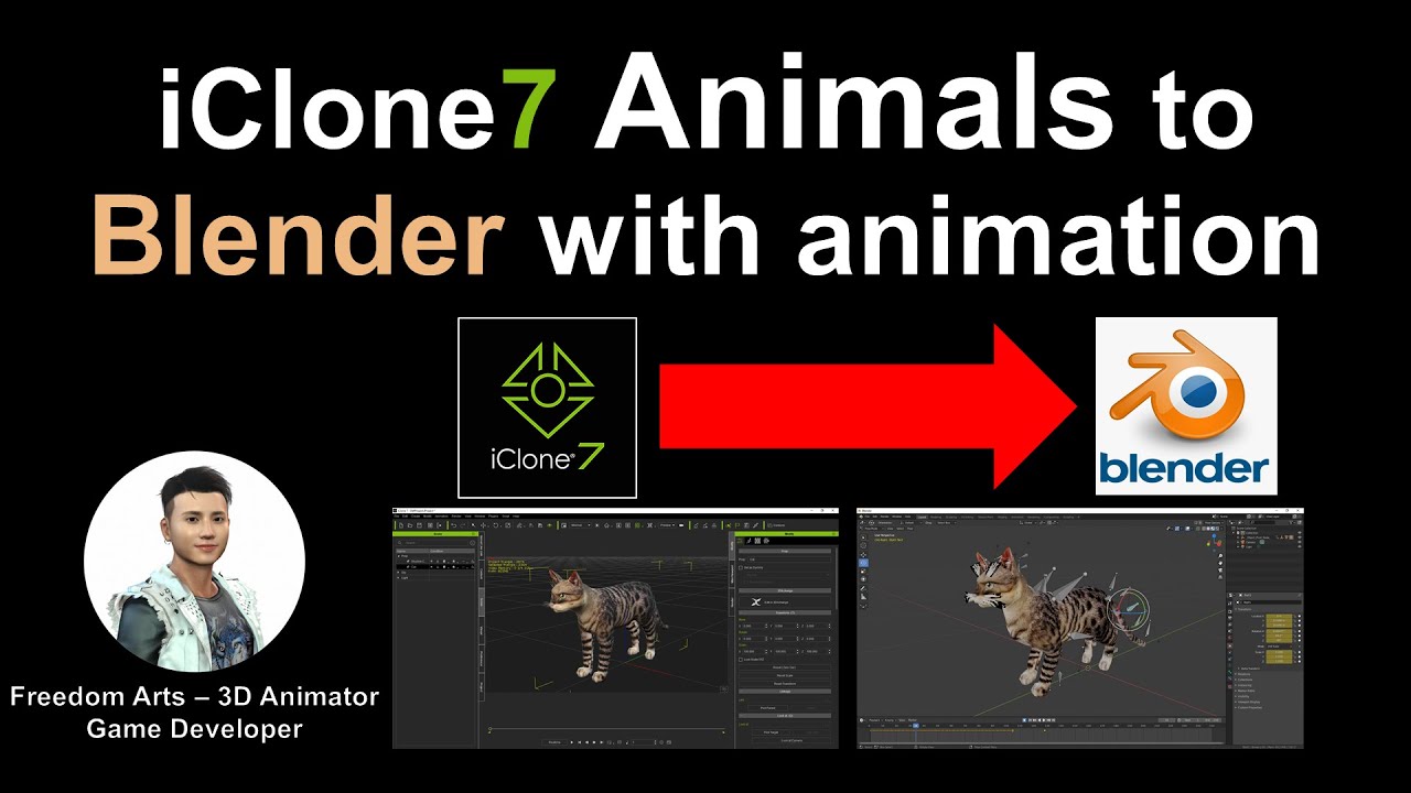 iClone Animals to Blender with animation