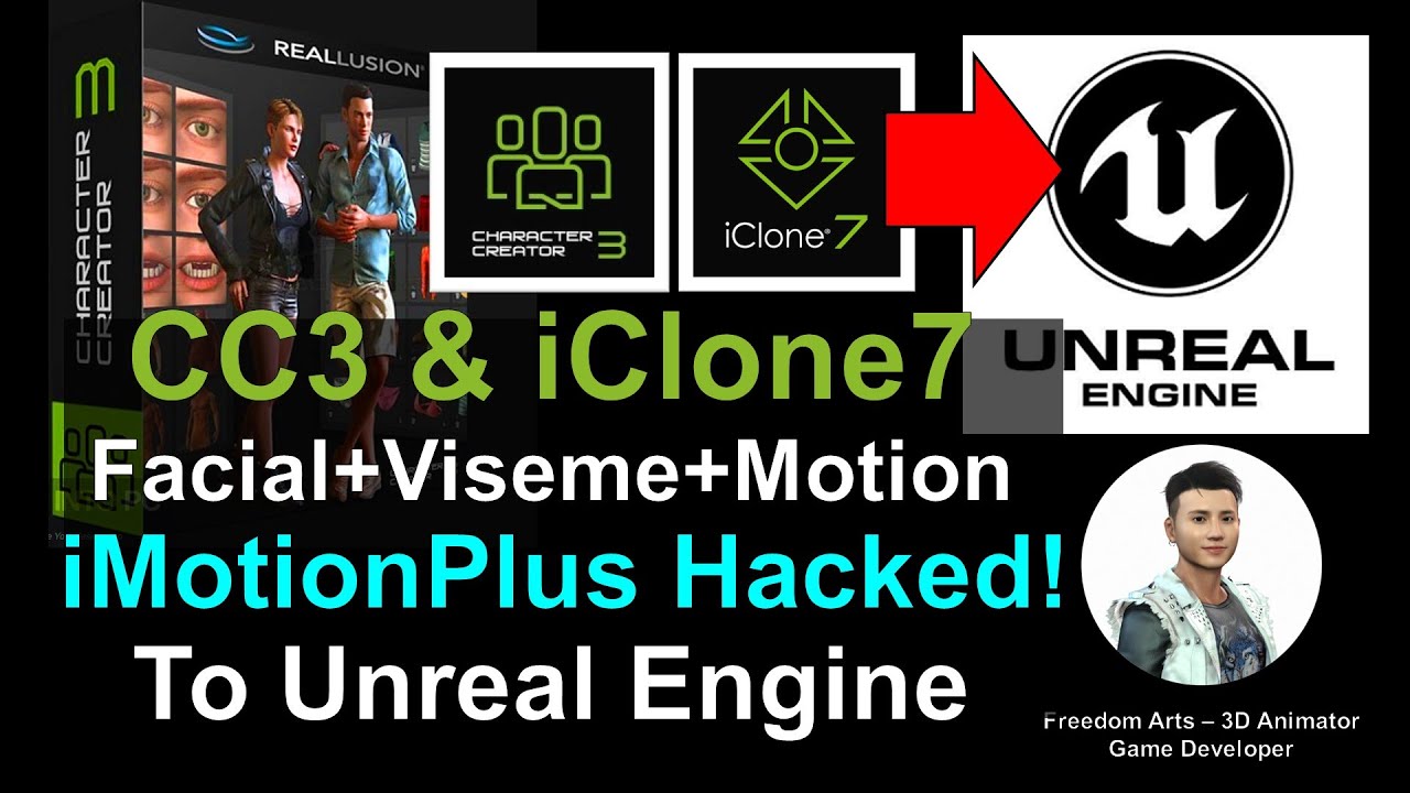 iClone & Character Creator 3 Facial + Viseme + Body iMotionPlus Hacked!!! to Unreal Engine 4 & 5