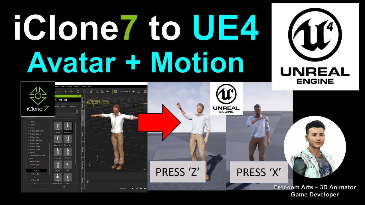 iClone Motion and Avatar to Unreal Engine, Animate your avatar like a gamer!