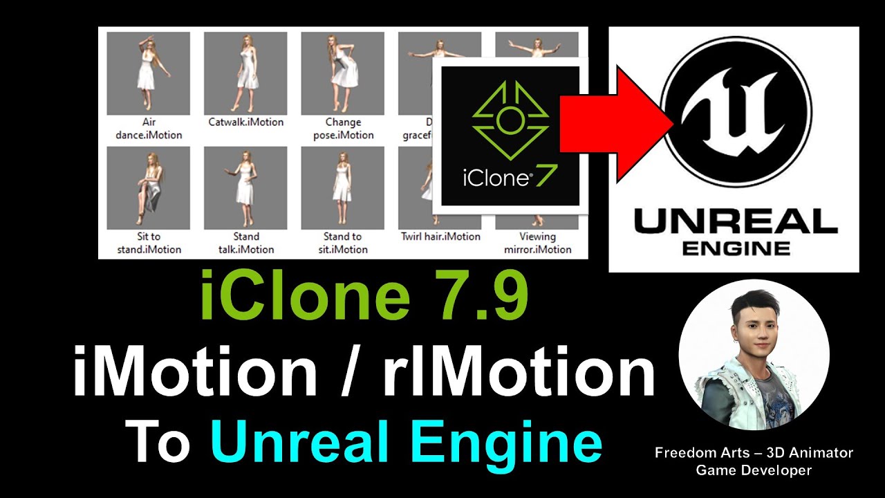 iClone Motion file to Unreal Engine 3D avatar – iClone 7.9 + Unreal Engine Tutorial
