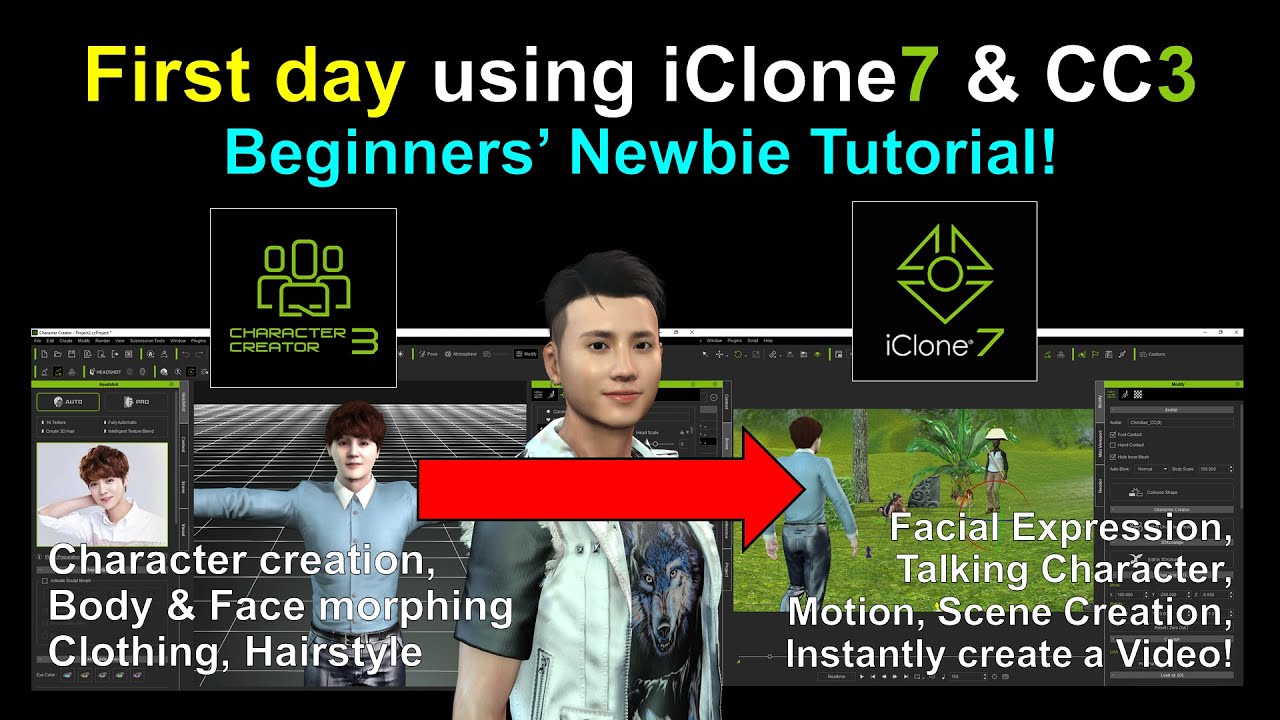 iClone7 and CC3 Beginner’s Tutorial