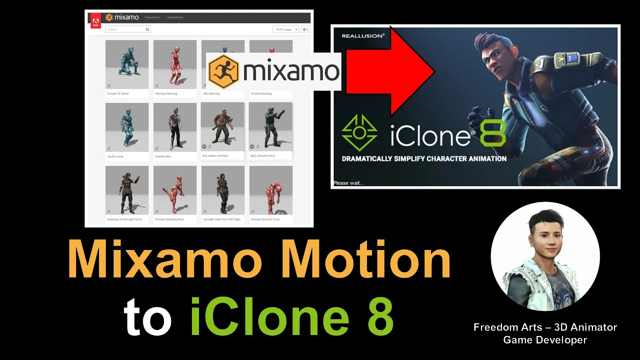 [Tutorial] [iClone] [Mixamo] Mixamo Motion to iClone 8