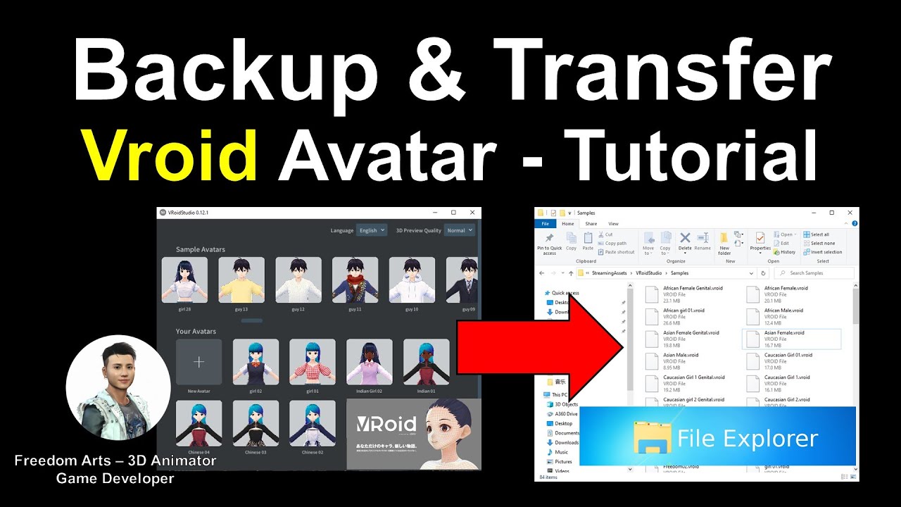 How to Backup & Transfer Vroid Studio Avatar and Hair Preset to your friend? – Full Tutorial