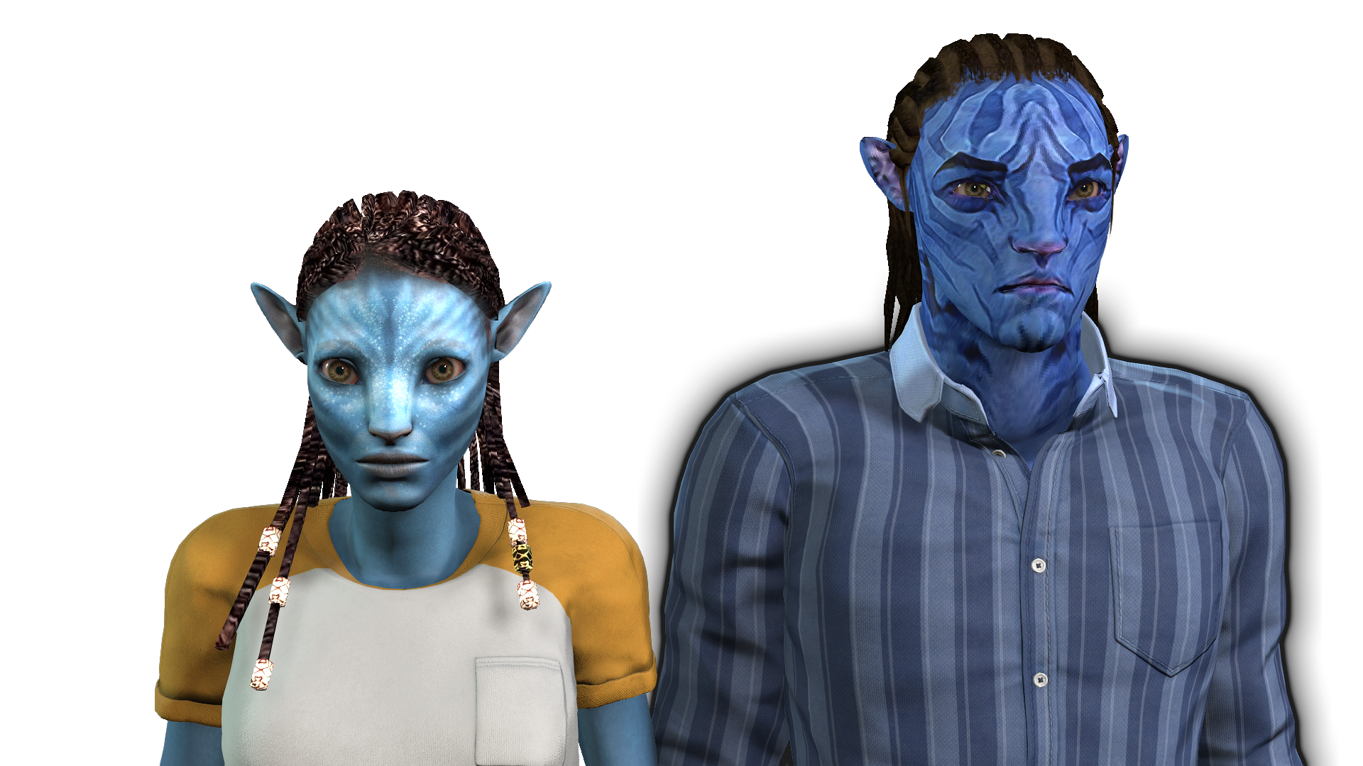 [3D Model] [CC4] Jake Sully & Neytiri – 3D Avatar – Na’vi