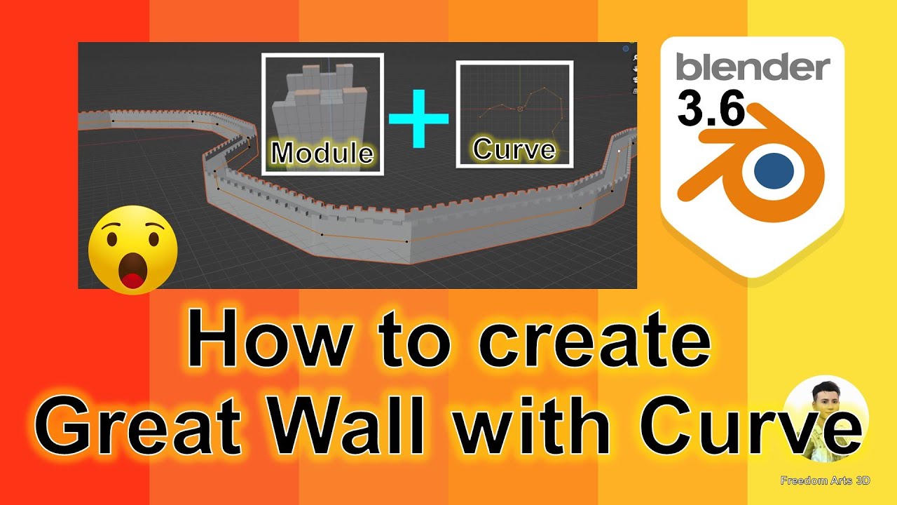 How to create Great Wall with curve – Blender 3.6 Modeling Tutorial