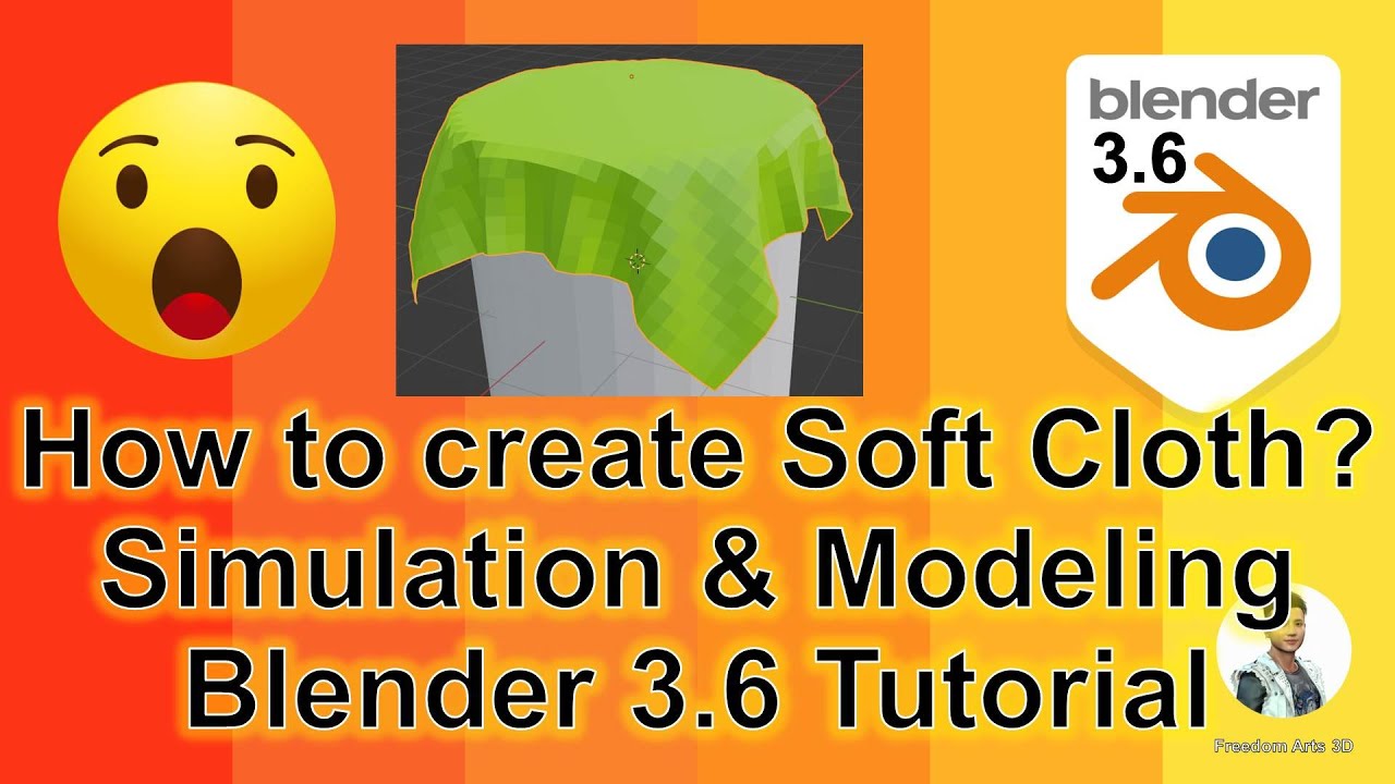 How to create soft cloth simulation & 3D Model – Blender 3.6 Tutorial