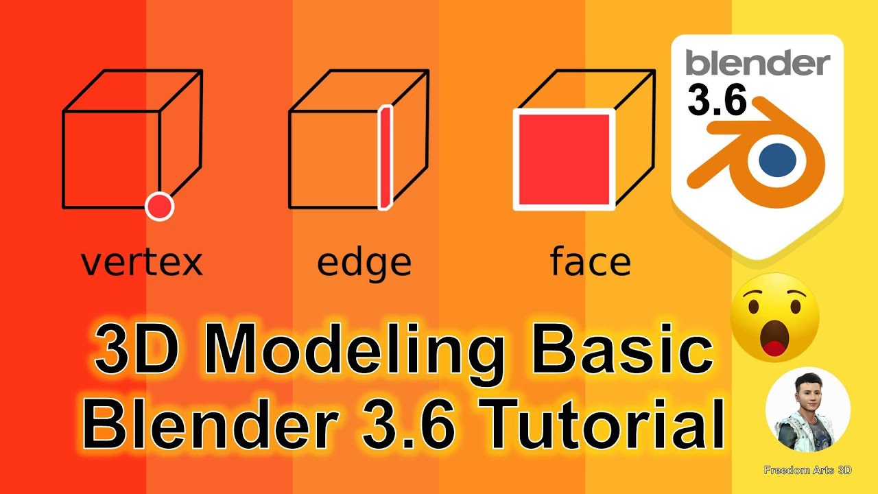 Vertex | Edge | Face – 3D Modeling Basic – Extrude | Move | Rotate – Blender 3.6 Tutorial