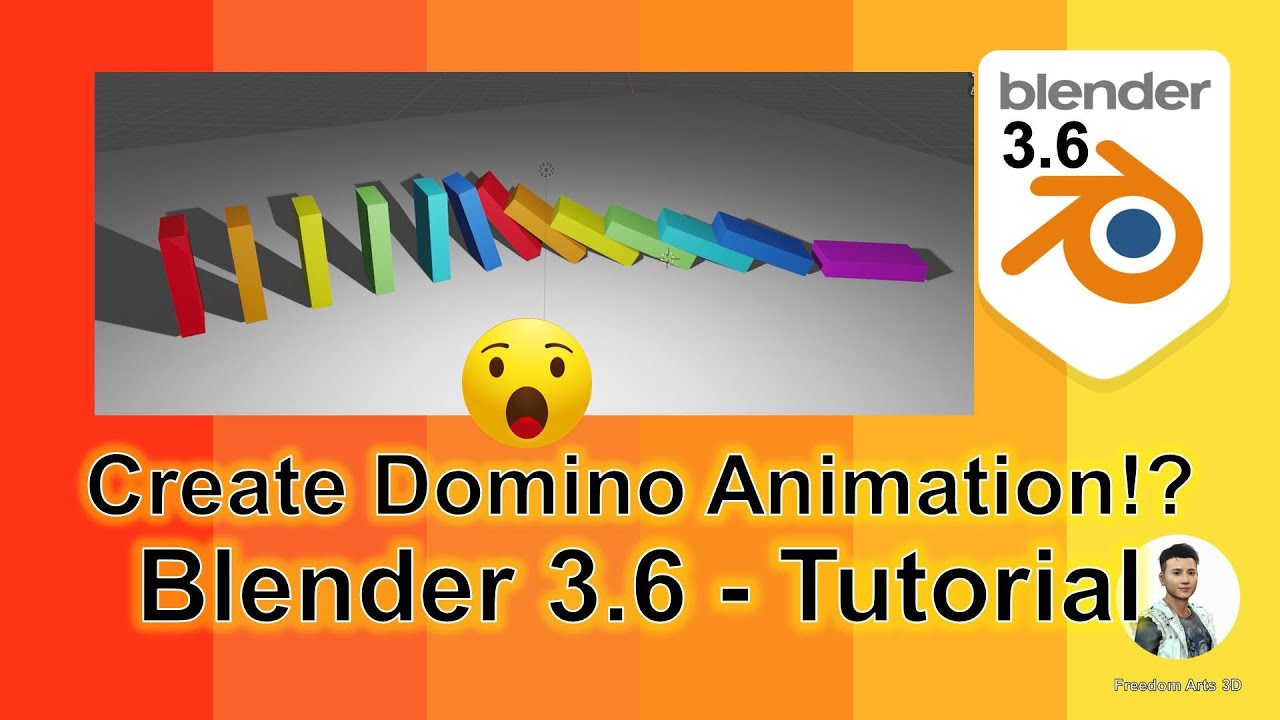 How to create Domino Effect Animation – Blender 3.6 Tutorial