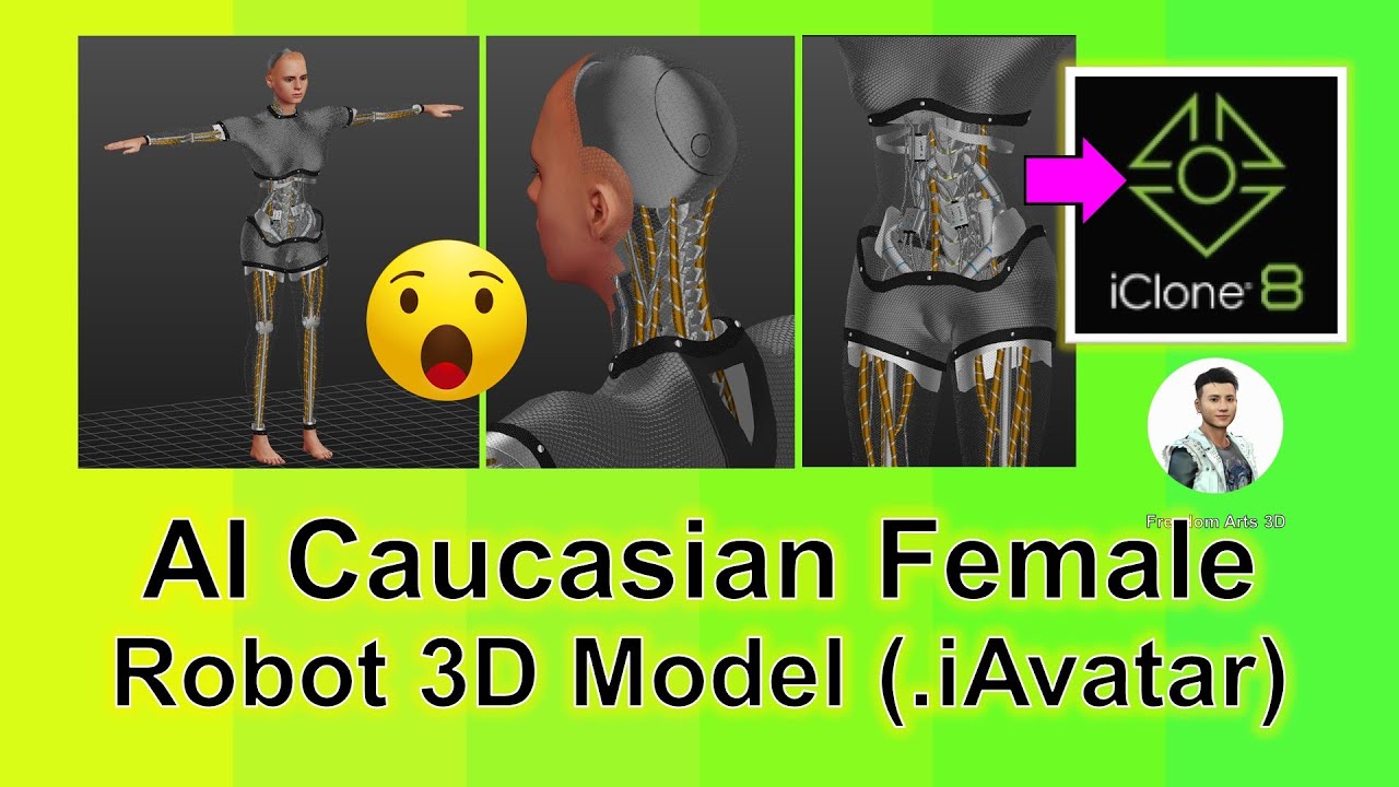 AI Caucasian Female Robot 3D Model iAvatar – iClone 8 | Character Creator 4