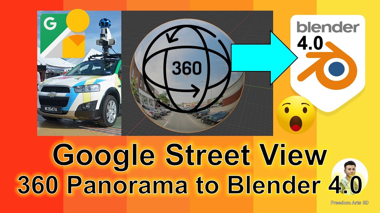 Google Street View to Blender 4.0 – 360 Panorama Sky Tutorial