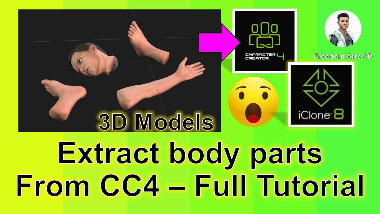 How to extract body parts from Character Creator 4 – 3D Modeling Tutorial
