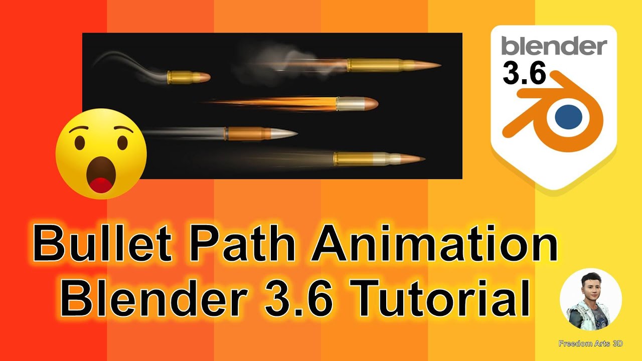 How to create 3D Bullet and path animation – Blender 3.6 Tutorial